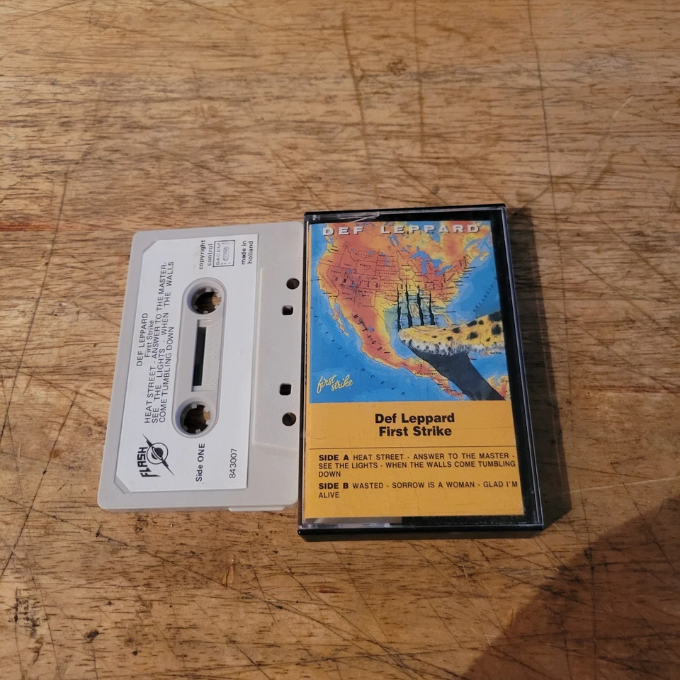 Def Leppard First Strike The Early Years Holland Import Press Cassette - Image 1 of 4