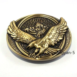 Solid Brass Eagle Belt Buckle Men's Pin Belt Buckles Fits For 1.5 inches Belt - Picture 1 of 4