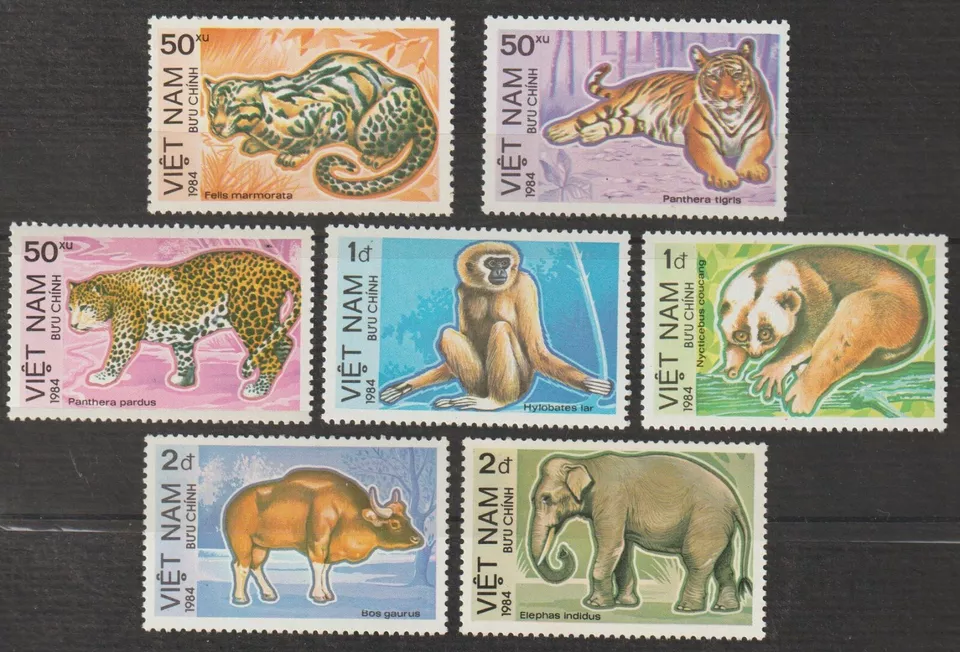1984 Vietnam Stamps Endangered Animals Scott # 1363 - 1369 MNH - Image 1 of 1