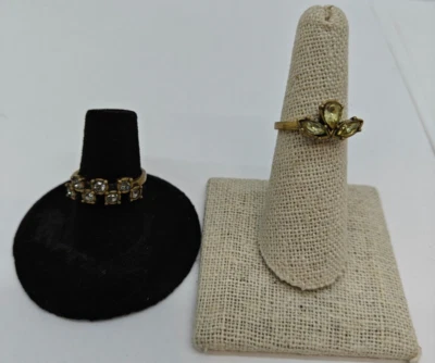 Lot of 2 - Vintage Ann Taylor Gemstone Rings - Size 6 - NICE - Image 1 of 4