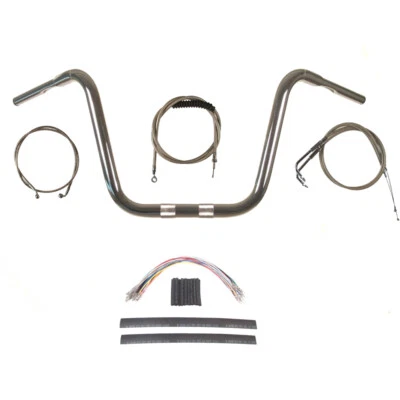 Kit de manillar colgante Ape 2008-2011 Harley Dyna Fat Bob 1/4" cromado 14" Foto 1 de 3