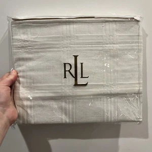 New Lauren Ralph Lauren standard Sham Lauren Suite White 20x26 Cotton - Picture 1 of 4