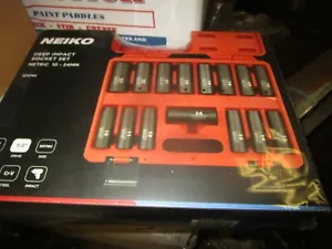 Neiko 02474A 1/2” Drive Deep Impact Socket Set, Cr-V Steel, 6-Point | 15-Piec... - Picture 1 of 1
