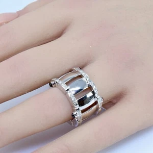 Estate Patek Philippe Diamond 18k White Gold Sapphire Twenty-4 Band Ring - Picture 1 of 8