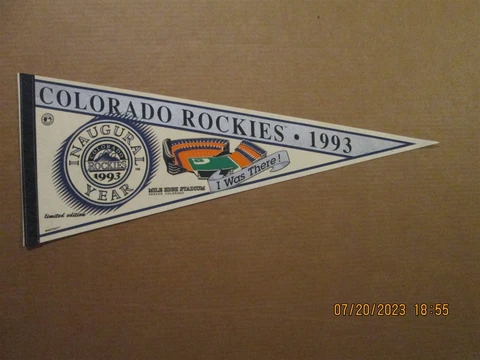 MLB Colorado Rockies Circa 1993 Inaugural Year I Was There! Baseball Pennant #2 Cover