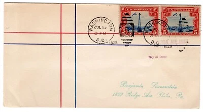 C11 Beacon Airmail 5c FDC 1928 - Sonnenstein  - Image 1 of 2