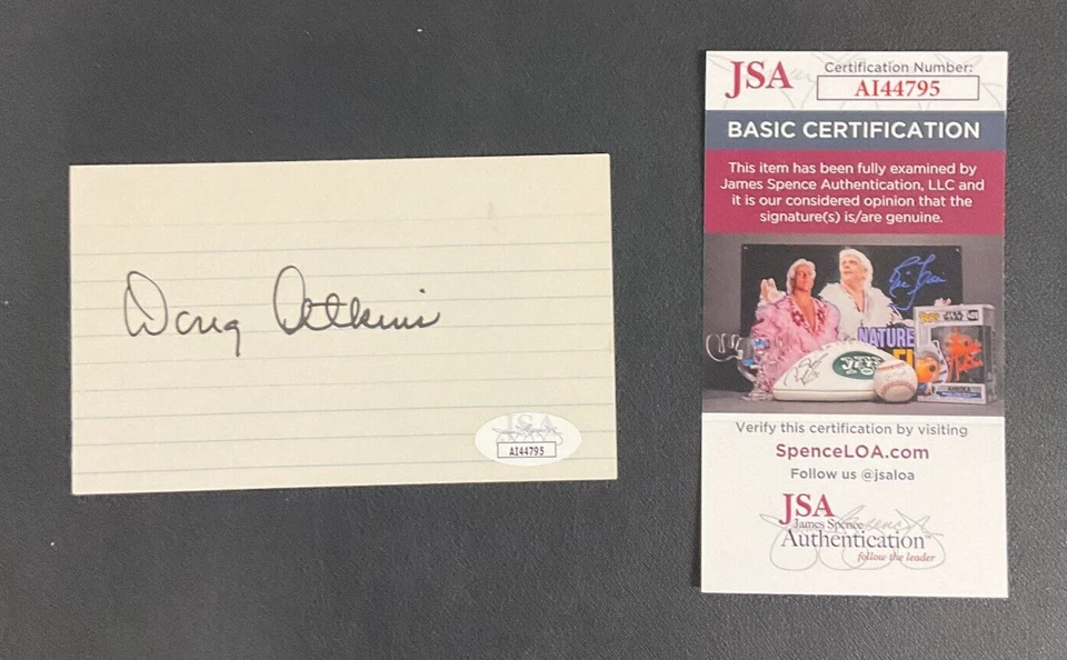 Doug Atkins Signed Index Card JSA Certified NFL Cleveland Browns HOF (d.2015)! - Image 1 of 3