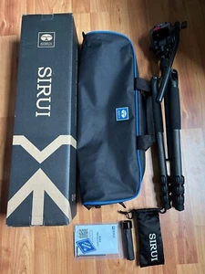 Sirui T-024SK Carbon Fiber Tripod and VA-5 Fluid Head w/ Case - Brand New in Box - Picture 1 of 7