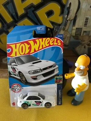 HOT WHEELS 2021 TH '98 SUBARU IMPREZA 22B STI VERSION TREASURE HUNT CARD FLAW 74 - Image 1 of 4
