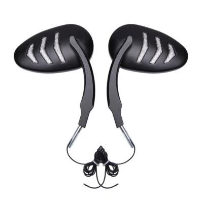 Espejo retrovisor negro flecha LED intermitente moto para Harley Davidson Foto 1 de 4