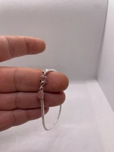 Unisex 4mm wide twisted rope bracelet 7.5” long lobster closure 925 sterling sil - Picture 1 of 4