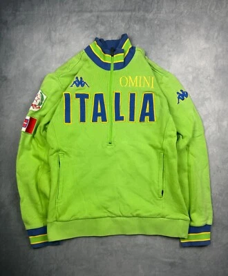 Italia / Italien Kappa Half-Zip Sweatshirt Pullover Fußball Grün Gr. L/XL - Bild 1 von 4