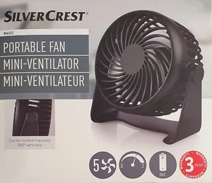 SILVERCREST Mini Ventilator Tisch Ventilator 360° Standventilator 3 Stufen R5 - Bild 1 von 1