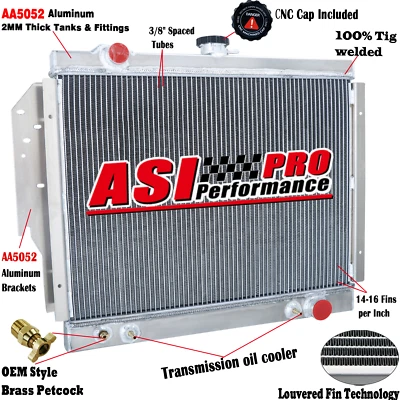 3-Row Radiator Fit 1979-93 Dodge D100/200 D250 D300 W100 W150 W200 5.2L/5.9L V8 - Image 1 of 4