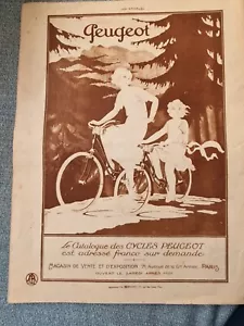 Peugeot Plakat 1924 Entwurf Jean Carlu Fahrrad Werbung antik aus Zeitschrift - Picture 1 of 11