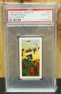 1959 CADET SWEETS THE BOLTHOLE BUCCANEERS #45 PSA 10 NONSPORTS CARD, POP. 16