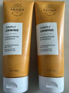 2 Bath & Body Works Crema Corporal Hidratante Definitiva de Sándalo y Vainilla 8 OZ Nueva - Imagen 1 de 3