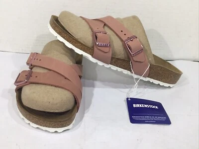Birkenstock Women’s Sz 7 EU 38 Narrow Yao Balance Old Rose Nubuck Slides Y23-472 - Image 1 of 4