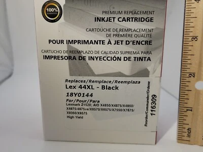 Replacement Ink Cartridges Inkjet Lex 44xl black  Lex 43xl color NOS 4 total - Image 1 of 4