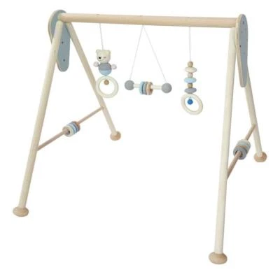 HESS HOLZ SPIELZEUG Babyspielzeug Babyspielgerät Blau  Natur BxLxH 620x570x545mm NEU Spielgerät