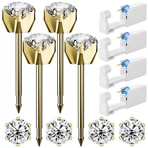 12 Pcs Ear Piercing Kit Disposable Ear Piercing Gun Kit with 4 Pcs 6 Prong Se... - Picture 1 of 6
