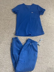 Figs Scrubs Set XS & Small Blue Zamora Joggers Catarina Top Women’s - Picture 1 of 9