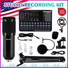 Home Studio Recording Kit Music Podcast Equipment Microphone Set Mixer Condenser