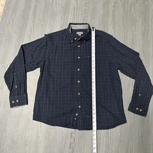 Eddie Bauer Plaid Flannel Comfy Worn Shirt Pocket Blue Men XL - Picture 1 of 6
