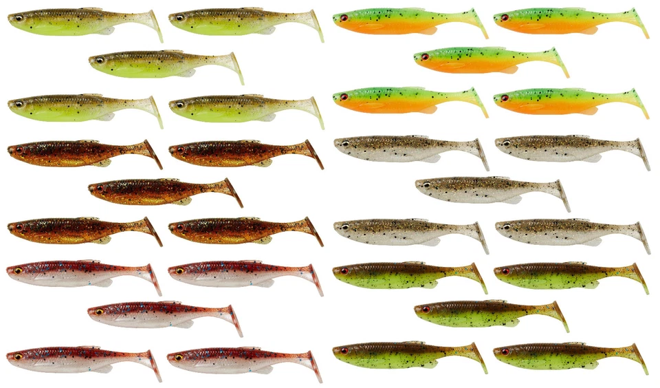 Savage Gear Kunstköder Gummifische Duft 5 St. - FAT MINNOW T-TAIL - ver. Farben - Bild 1 von 1