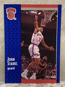 1991-92 Fleer John Starks radiocontrol #330 New York Knicks baloncesto NBA (casi nuevo-como nuevo) - Imagen 1 de 2