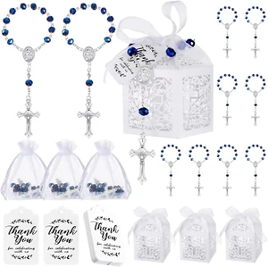 100 Pcs Baptism Favors Set Baptism Rosary Set Including 25 Mini Rosary Baptism F - Picture 1 of 12