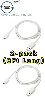 2x6Ft OEM USB-C Rapid Charge Cable Type C Sync Cord Fast Power Quick Charger - Image 1 of 2