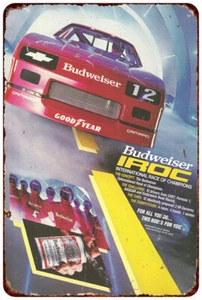 1985 BUDWEISER BEER & CHEVY IROC CAMARO Vintage Look Reproduction metal sign - Picture 1 of 2