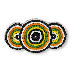 Vintage Southwestern Traditional Seed Bead Hair Barrette - Picture 1 of 5