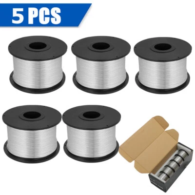 MARKENLOS 5 Rollen Stahl Bindedraht Rebar Bindemaschine Rollen Spanndraht 110m Ø 0.8mm