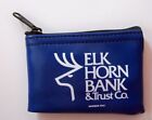Elk Horn Bank Money Bag from Arkadelphia Arkansas zippered VERY SMALL SIZE