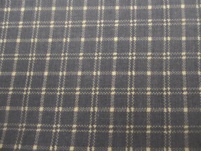 Vtg Cotton Fabric Cranston VIP Blue White Gingham Check Country BTY x 44 - Image 1 of 4