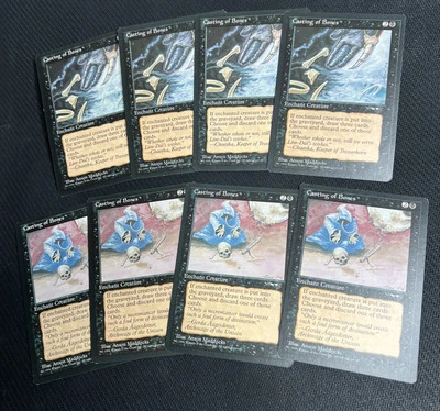 Casting of Bones MTG Alliances Magic the Gathering Black Playset Vintage 2Arts 8 - Image 1 of 4