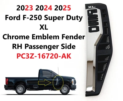 Ford F-250 SD XL 2023 2024 2025 emblema de ventilación de guardabarros pasajero derecho PC3Z16720AK Foto 1 de 4