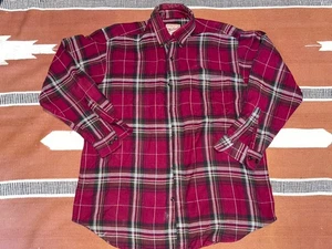 Woolrich Flanellhemd Herren Large rot kariert Baumwolle Knopfleiste - Bild 1 von 9