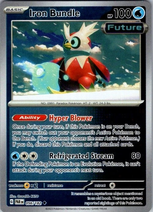 Pokemon | SV04: Paradox Rift | Iron Bundle | 056/182 | Reverse Holo | NM - Image 1 of 2