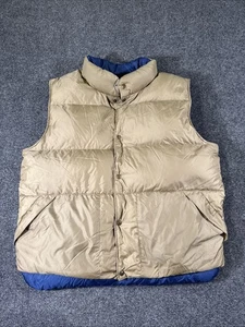 VTG LL Bean Outdoors Puffer Down Vest Men's Size XL Tall Tan Packable - Picture 1 of 7