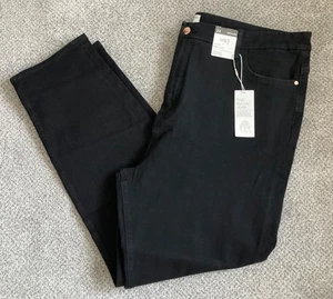 NEU M&S Damen schwarz Sienna Magic Shaping High Waist gerades Bein Jeans Gr. 24R - Bild 1 von 3