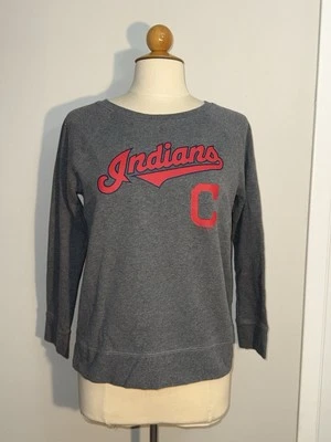 Cleveland Indians Women’s Medium Crewneck Sweater Gray - Image 1 of 4