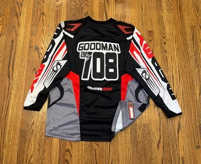 Camiseta deportiva usada Harold Goodman #708 firmada Honda MSR MX NXT ATV motocross carrera Foto 1 de 4