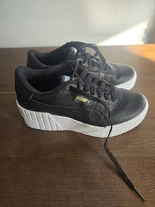Puma Schuhe Herren Größe 7 schwarz weiß klassische Wildleder Turnschuhe - Bild 1 von 7