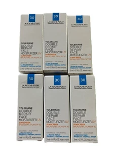 6X Crema hidratante de doble reparación La Roche-Posay Toleriane CON UV SPF 30 3mL cada una - Imagen 1 de 2
