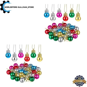 2 Pack Tiny Tree Baubles Christmas Decorations Balls Hanging Ornament - Picture 1 of 12