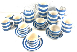 Cornishware, Blue/White Striped, Job Lot - Picture 1 of 23