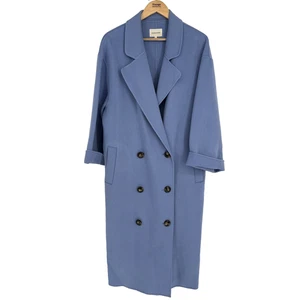 Loulou Studio Borneo Coat Wool Cashmere Oversized Minimal Paris Chic Blue Size L - Picture 1 of 9